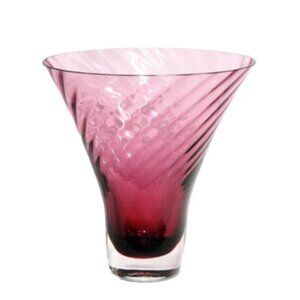 Flute Style Cyclone Art Glass 7” Vase Exquisite Home Décor